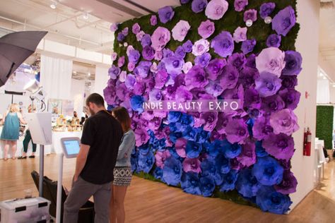 Dsc194 Flowers Backdrop Ideas, Large Paper Flower, Beauty Expo, Flowers Backdrop, Large Paper Flowers, Fort Worth Wedding, Backdrop Ideas, Anniversary Event, Paper Flower Wall