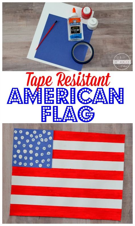 American Flag Craft perfect for toddler, preschool, prek, kindergarten, first grade and 2nd grade perfect 4th of July craft American Flag Craft, Usa Crafts, Prek Art, 4th Of July Craft, American Flag Crafts, Fireworks Craft, Preschool Play, Patriotic Symbols, July Colors