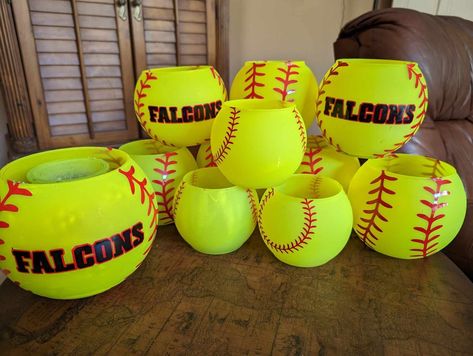 Softball Centerpieces, Tball Snacks, Softball Banquet, Graduation Party, Softball, Snacks