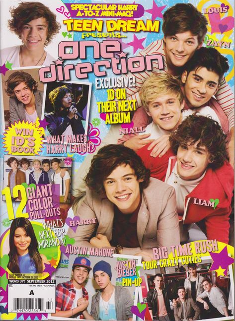 Teen Dream September 2012 2010 Vibes, One Direction Magazine, Teen Magazines, Early 2000s Magazine Covers, Teen Magazine Layout, 2000s Magazine Pages, Teen Magazine Cover, 2010s Magazine Covers, 2000s Teen Magazine