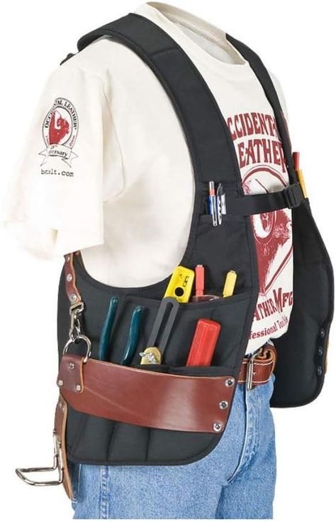 Occidental Leather 2500 Stronghold SuspendaVest - Tool Aprons - Amazon.com Occidental Leather, Tool Belt Pouch, Tool Holders, Tool Belts, Shoulder Support, Leather Store, Work Aprons, Pocket Tool, Chest Strap