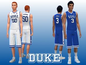 Duke Blue Devils Basketball, Basketball Kit, Kit Spa, Sims 4 Children, Sims 4 Teen, Sims 4 Downloads, Sims4 Clothes, Duke Blue Devils, Sims 4 Cas