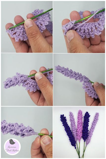 Mamma That Makes Crochet Lavender, Heather Flower, Angel Babies, Crochet Flowers Easy, Crochet Flowers Free Pattern, Crochet Bouquet, Crochet Plant, Crochet Stitches For Beginners, Crochet Flower Tutorial