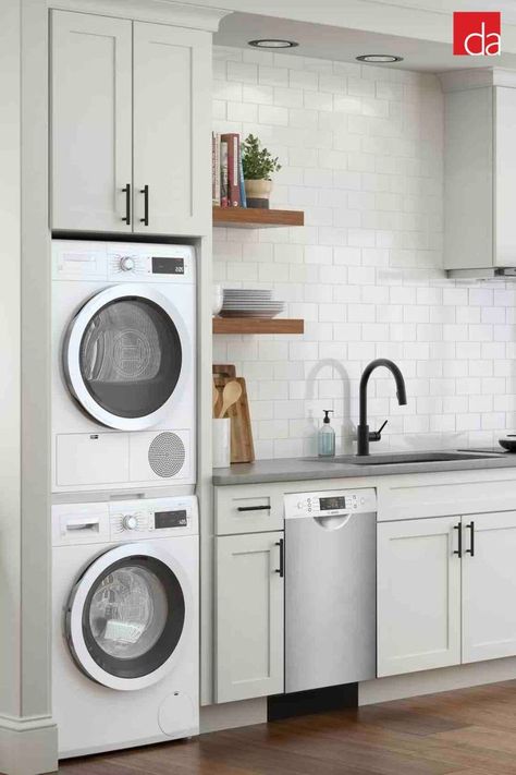 Washer Dryer In Kitchen Ideas, Kitchen With Washer And Dryer, Double Stacked Washer And Dryer, Elevated Washer And Dryer, Compact Stackable Washer And Dryer, Speed Queen Washer And Dryer Stackable, Miele Washer And Dryer Stacked, Washer And Dryer In Bathrromlg Laundry Tower, Washer Dryer Kitchen