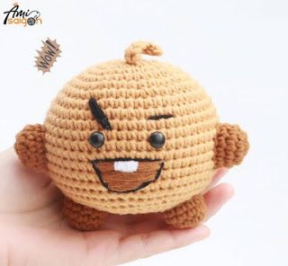 PATRONES AMIGURUMI GRATIS: PATRON GRATIS SHOOKY | BT21 AMIGURUMI 54292 Shooky Bt21 Crochet Pattern, Crochet Bt21 Pattern, Bt21 Crochet Free Pattern, Yard Decoration Ideas, Shooky Bt21, Kpop Crochet, Diy Resin Phone Case, Crochet Keychain Pattern, Plushie Patterns