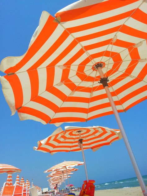 Summer Umbrella, Vacation Fits, Beachy Colors, Appartment Decor, Summer Furniture, Orange Umbrella, Dorm Art, Beachy Vibes, Greek Mythology Art