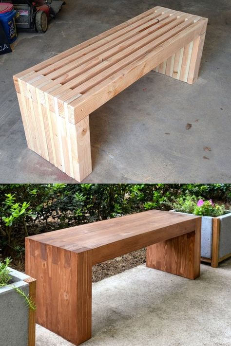 Diy Bench Seat, Crate Bench, Diy Benches, Outdoor Bench Seating, Wood Bench Outdoor, Diy Wood Bench, Garden Bench Diy, Koti Diy, Outdoor Storage Bench