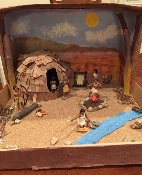 Indian Diorama, Native American Homes, Shoe Box Diorama, Shoebox Project, Desert Diorama, Indian Project, Native American Projects, Native Americans Unit, Habitats Projects