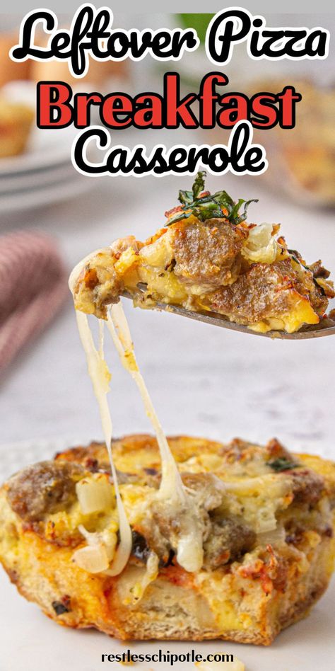 Leftover Pizza Breakfast Casserole, Pizza Breakfast Casserole, Leftover Pizza Ideas, Brunch Favorites, Pizza Breakfast, Delicious Healthy Breakfast Recipes, Friday Night Pizza, Pizza Hot, Restless Chipotle