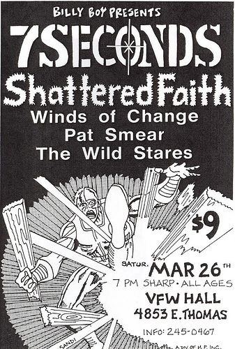 Pat Smear, Hardcore Music, Vintage Concert Posters, Punk Poster, New Flyer, Music Flyer, Presents For Boys, Wind Of Change, 7 Seconds