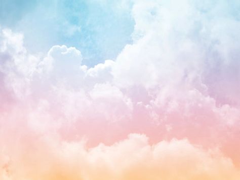 Rainbow Clouds Ombre Removable Wallpaper // Clouds Ombre Peel | Etsy Watercolor Quilt, Pastel Clouds, Clouds Photography, Pastel Sky, Cloud Wallpaper, Rainbow Cloud, Pink Clouds, Pastel Wallpaper, Sky And Clouds