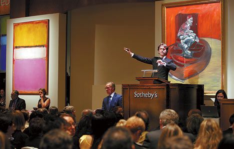 Meyer auctioning Mark Rothko's WHITE CENTER in 2007. Opening bid was 28 million. Closed to anonymous buyer two minutes later for 72.8 million... dollars. Social Awareness Campaign, Charity Auction, Social Awareness, Awareness Campaign, Rich Women, Mark Rothko, Work Life, Art Auction, Art Market