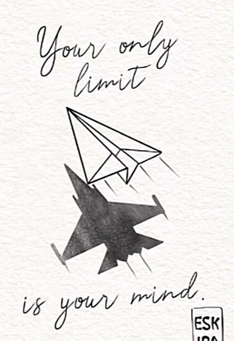 Paper Airplane Tattoo Meaning, Plane Tattoo Ideas, Airplane Tattoo Design, Sky Is The Limit Tattoo, Airplane Tattoo Ideas, Plane Tattoos, Jay Alvarez, Paper Airplane Tattoo, Aviation Tattoo