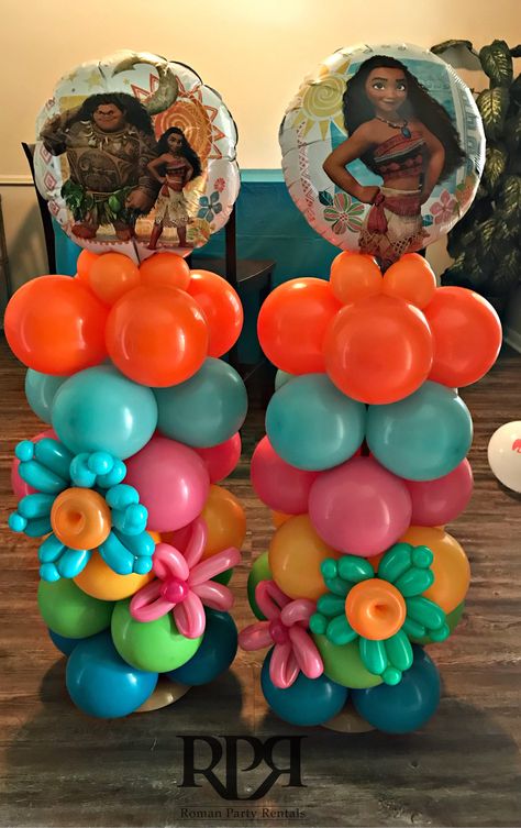 Moana Birthday Party Balloons, Mohana Decoration Party, Moana Balloon Bouquet, Moana Birthday Balloons, Moana Birthday Party Decor, Backdrop Ideas Balloons, Moana Backdrop Ideas, Moana Balloon Garland, Moana Balloon Arch