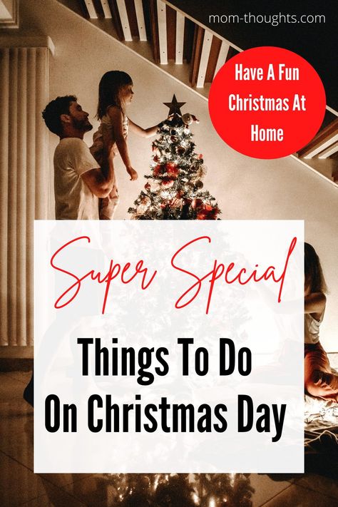 Opening gifts isn't the ONLY thing to do on Christmas Day! These ideas are so fun and unique and will help make Christmas even more special for your family! Check out this list of things to do on Christmas Day with kids and be prepared to have a fun-filled day every year! It includes things to do at home, and things to do while away or out of the house. Merry Christmas everyone! Things To Do On Christmas, Young Toddler Activities, Disrespectful Kids, Opening Christmas Presents, Christmas Day Celebration, Opening Gifts, Christmas Activities For Families, Christmas Things To Do, Mom Thoughts