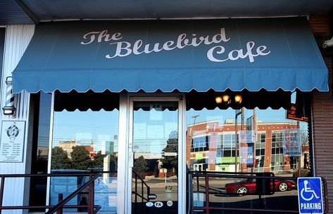 The Bluebird Cafe from NashvilleDelish Bluebird Cafe Nashville, Blue Bird Cafe, Nashville Decor, Opryland Hotel, Weekend In Nashville, Nashville Vacation, Music Row, Nashville Trip, Bars And Restaurants