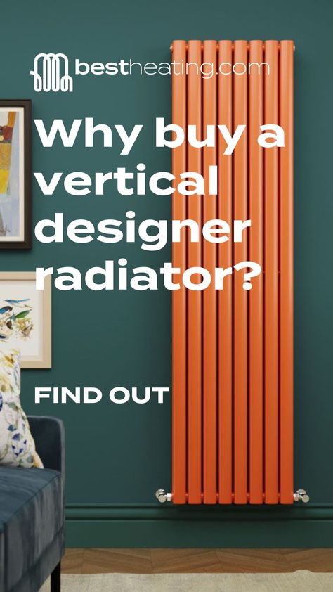 Modern Radiators Living Rooms, Tall Radiators In Kitchens, Living Room Radiator Ideas, Vertical Radiators Living Room, Radiator In Living Room, Designer Radiators Living Rooms, Stylish Radiators, Living Room Radiators, Modern Radiators