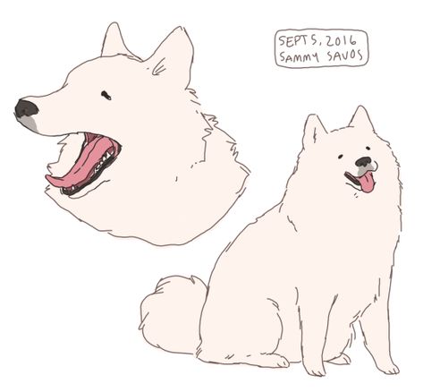 Perro/Mascota♡ Dog Refrence Drawings, Person With Dog Drawing Reference, Anime Dog Drawing, Dog Boy Art, Samoyed Illustration, Cute Dogs Drawing, Dog Cute Drawing, Samoyed Drawing, Doggo Drawing