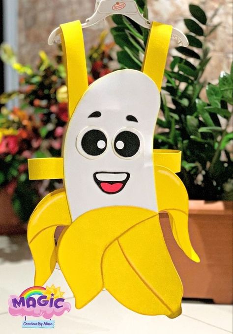 Fruit Costumes For Kids, Diy Fruit Costume, Preschool Fall Crafts, Fruit Fancy Dress, Banana Crafts, Banana Costume, Fruit Costumes, Preschool Fall, Craft Work For Kids