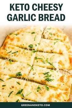 Easy keto cheesy garlic bread will satisfy your cravings for Italian-style breadsticks. You'll love this keto garlic bread appetizer made with low-carb mozzarella fathead dough.  It's so delicious, it's hard to believe that is gluten-free and keto-friendly! Keto Garlic Bread, Keto Brood, Cheese Garlic Bread, Desayuno Keto, Boiled Egg Diet Plan, Cheesy Garlic Bread, Keto Cheese, Makanan Diet, Keto Recipes Dinner