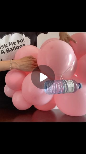 Ask Me For A Balloon on Instagram: "Make a balloon cloud ☁️ with me! This decoration is easy to make. I added balloon clouds with a moon shaped flower wall. I used water bottles as weights for the clouds. Follow me for more tutorials, tips & inspiration. Flower wall from @ubackdropforevent Link & promo code in bio ⭐ ️#balloons #balloonsofinstagram #balloonclouds #balloonartist #partyballoons #balloonlife #balloondecorations #askmeforaballoon #partydecorations #learnballoons #balloon" Hanging Balloon Clouds From Ceiling, Cloud Balloons Diy, Diy Balloon Wall, Hanging Balloons, Moon Balloon, Balloon Clouds, Moon Shapes, Party Balloons, Balloon Decorations