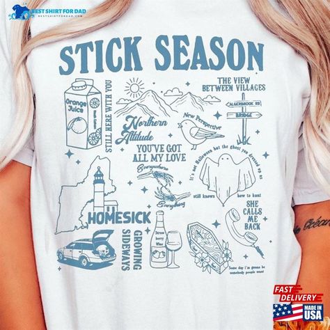 Stick Season Tour 2023 Shirt Noah Kahan Merch Sweatshirt Unisex Check more at https://bestshirtfordad.com/product/stick-season-tour-2023-shirt-noah-kahan-merch-sweatshirt-unisex/ Noah Kahan Shirt, Everywhere Everything Noah Kahan, Stick Season, Noah Kahan, Merch Design, Halloween Bats, Lifestyle Clothing, 18th Birthday, New Perspective