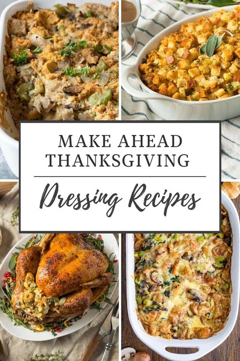 Stuffing Recipes Make Ahead, Make Ahead Stuffing Recipes, Can You Cook A Turkey The Day Before, Make Ahead Turkey Dressing, Make Ahead Thanksgiving Stuffing, Thanksgiving Dressing Easy, Dressing For Thanksgiving Dinner, Make Ahead Dressing For Thanksgiving, Make Ahead Stuffing Thanksgiving