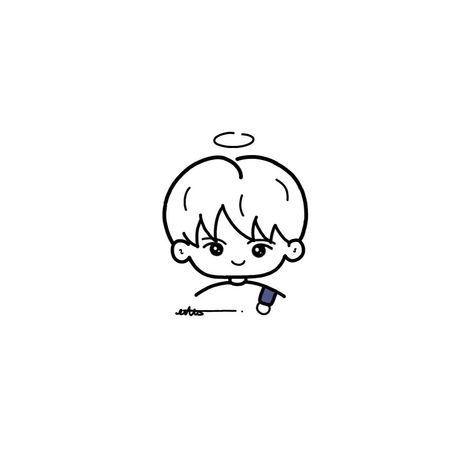 Seventeen Four Wheeled Rider, Seventeen Doodle Art, Seventeen Drawing Easy, Seventeen Line Art, Jeonghan Drawing, Svt Drawing, Seventeen Doodle, Svt Chibi, Seventeen Drawing