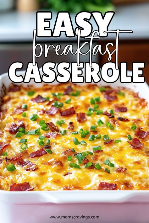 Breakfast Casserole w/ Bacon & Hash Browns (So Delicious!) Make Ahead Breakfast Casserole Bacon, Breakfast Make Ahead Casserole, Sausage Bacon Egg Casserole, Breakfast Casserole Make Ahead, Breakfast Casseroles Make Ahead, Easy Breakfast Casserole With Bacon, Egg Hash Brown Casserole, Sausage Hash Brown Casserole, Breakfast Sausage Casserole