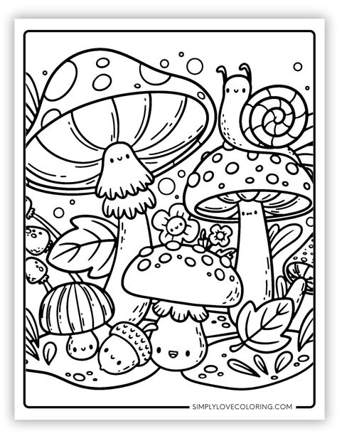 Free mushroom coloring pages are the perfect activity for homeschooling, classrooms, teachers, kids' activities, and educational activities. Coloring Pages Mushrooms, Mushroom Printable, Marker Coloring Pages, Free Coloring Pages Printables, Mushroom Coloring Pages, Adult Drawing, Colouring Activities, Mushroom Coloring, Forest Coloring Pages