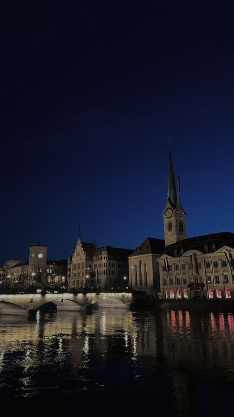 Europe Winter, Night Scenery, Zurich Switzerland, Switzerland Travel, Swiss Alps, Night Aesthetic, Zurich, City Lights, Scandinavia