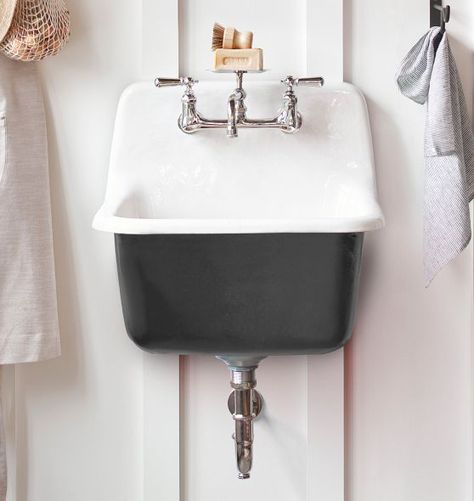 Utility Sinks & Accessories | Rejuvenation Slab Cabinets, Console Bathroom Sink, Teak Vanity, Cast Iron Sink, Interior Design Resources, Toilet Bowl Cleaner, Hard Water Stains, Utility Sink, Drain Cleaner