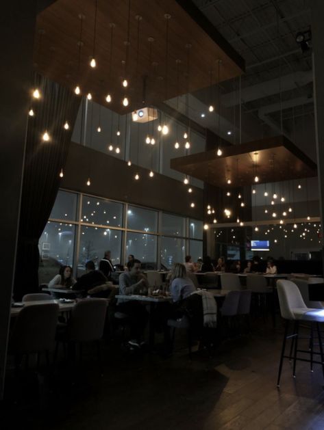 Restaurant Mood Lighting, Modern Restaurant Aesthetic, Dark Themed Restaurant, Restaurant Dark Aesthetic, Classy Restaurant Aesthetic, Elegant Restaurant Aesthetic, Hotel Restaurant Aesthetic, Cozy Cafe Aesthetic Dark, Cute Restaurant Aesthetic