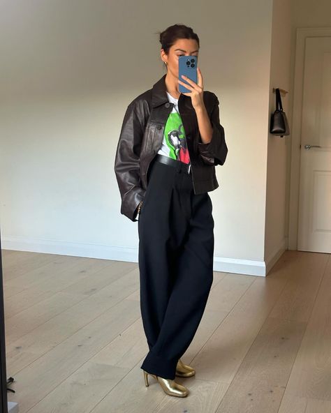 Marianne Smyth | What I’m up to when I’m not queuing for that cardamom flat white.. | Instagram White Instagram, 2023 Outfits, Best Leather Jackets, Leather Jacket Style, Teacher Outfit, Flat White, Instagram Outfits, White Flats, Who What Wear