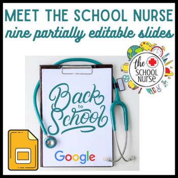 Meet The School Nurse Template Bundle! by The School Nurse | TpT High School Nurse, School Nurse Forms Free Printable, School Nurse Desk, Cute School Nurse Office, Elementary School Nurses Office, School Nurse Posters Free Printable, School Nurse Printables, School Nurse Posters, School Nurse Sign