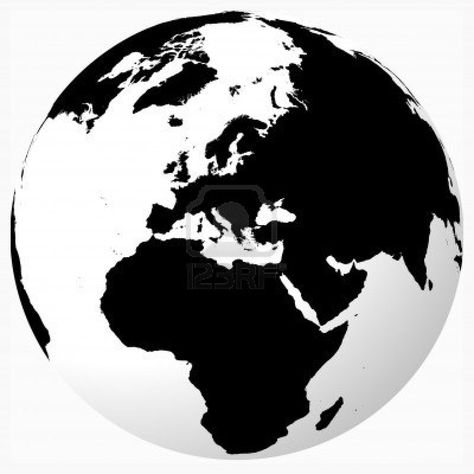 Globe Black And White, Earth Black And White, Earth Tattoo, Black Globe, Globe Vector, Illustration Art Girl, We Are The World, Black N White, Portrait Artist