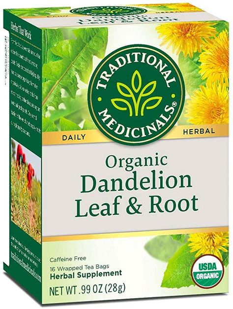 Amazon.com: Traditional Medicinals Tea, Organic Dandelion Leaf and Root Tea, 16 Bags: Health & Personal Care Roasted Dandelion Root Tea, Nettle Leaf Tea, Dandelion Root Tea, Lemon Balm Tea, Spearmint Tea, Dandelion Tea, Dandelion Leaves, Best Probiotic, Dandelion Root