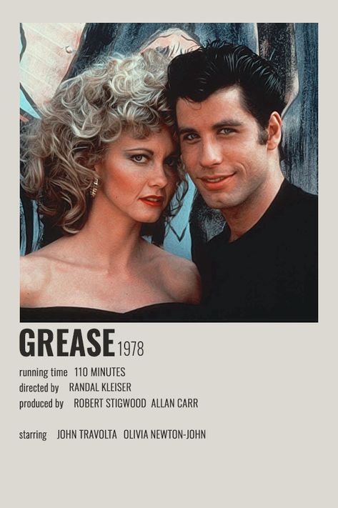 Grease Film Poster, Grease 1978 Poster, Grease Minimalist Poster, Grease Polaroid Poster, Movie Posters Grease, Grease Movie Poster, Grease Poster, Aesthetic Movie Posters, Grease Film