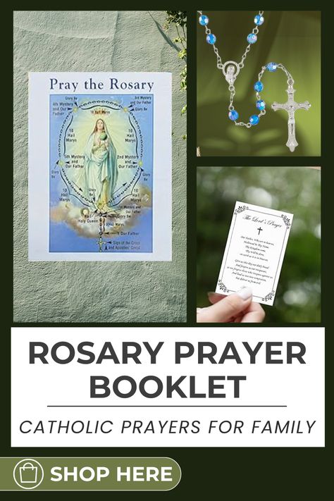 Enhance your daily devotion with this rosary prayer booklet set. This How to pray the rosary pamphlet, rosary and Lord's prayer card set guides you through Catholic prayers recited while meditating on the Mysteries of the Rosary. Find peace and reflection with Catholic evening and night prayers, and start your day right with Catholic prayers every morning. The Rosary booklet set makes prayer accessible and meaningful. Elevate your spiritual practice today! The Mysteries Of The Rosary, Mysteries Of The Rosary, Pray The Rosary, The Lord's Prayer, Daily Devotion, Rosary Prayer, How To Pray, Praying The Rosary, Lord's Prayer