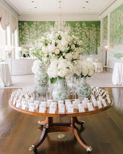 Michael Anne's @viktorandrolf gown inspired the delicate floral details pulled throughout the reception. From the escort cards, to the… | Instagram Peru Wedding, White Ballroom, Round Wedding Tables, Events Planning, Wedding Reception Flowers, Refined Wedding, Wedding Palette, Diy Wedding Flowers, Floral Arrangements Wedding