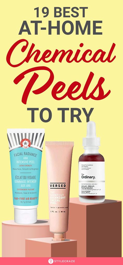 10 Best At-Home Chemical Peels: Compared to professional peeling, at-home chemical peels are mild and easy to use. If you are contemplating diving into the world of at-home chemical peels, here are the 19 best products to begin with. #ChemicalPeels #Beauty #BeautyHacks At Home Face Peel, Chemical Peel Facial, Peeling Solution Before And After, Facial Peels At Home, Face Peel Chemical, Chemical Peel Before And After Black, Dry Peeling Skin On Face, Chemical Peel Before And After, Peels For Face