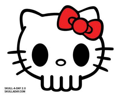 Hello Kitty skeleton (possible pumpkin carving idea) Hello Kitty Pumpkin, Images Hello Kitty, Hello Kitty Tattoos, Skeleton Pumpkin, Skull Pumpkin, Pumpkin Carvings Stencils, Kitty Drawing, Pumpkin Stencil, Hello Kitty Drawing