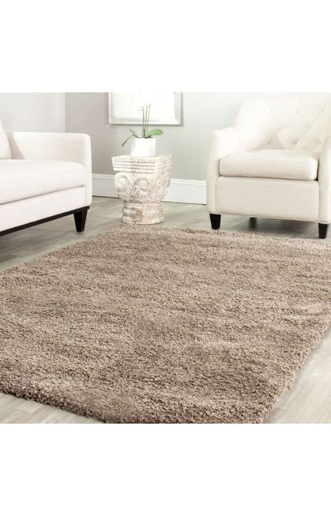 Safavieh Shag SG151S Taupe Rug. Rugs USA Summer Sale up to 80% Off! Area rug, carpet, design, style, home decor, interior design, pattern, trend, statement, summer, cozy, sale, discount, free shipping. Shag Area Rugs In Living Room Brown, Grey Shag Rug, Plush Rug Living Room Bed Bath & Beyond, Square Area Rugs, Soft Carpet, Shag Area Rug, Area Rug, Online Home Decor Stores, Shag Rug