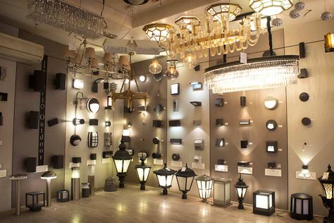 Here you will find photos of interior design ideas. Get inspired! Light Showroom Design Display, Lighting Store Showroom, Showroom Interior Design Concept Stores, Light Exhibition, Luxury Retail Store, Light Office, Store Shelves Design, House Main Door Design, Architectural Lighting Design