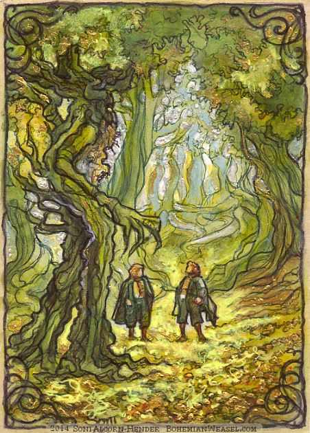 Hobbit Illustration, Hobbit Style, Tolkien Artwork, Tolkien Illustration, Merry And Pippin, John Howe, Hobbit Art, Middle Earth Art, Tolkien Art