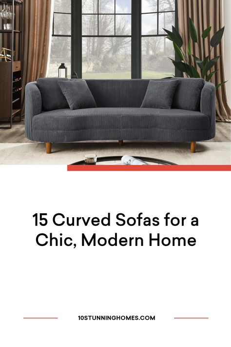 Upgrade Your Living Room with These 15 Chic and Modern Curved Sofas

Looking to add a touch of sophistication to your home decor? Look no further than these 15 stunning curved sofas that will instantly elevate any living space. From sleek and minimalist designs to cozy and inviting styles, there's something for every taste and budget in this collection.

#homedecor #curvedsofas #modernliving Modern Curved Sofa, Curved Couch, Curved Sectional, Three Seat Sofa, Elegant Sofa, Curved Sofa, Velvet Sofa, Toss Pillows, House Architecture Design