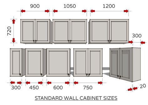 Standard Dimensions For Australian Kitchens (Illustrated) | RENOMART Standard Kitchen Cabinet Sizes, Diy Wall Cabinet, Kitchen Cabinets Height, Kitchen Cabinet Dimensions, Kitchen Cabinet Sizes, Dining Room Glam, Crockery Cabinet Design, Crockery Cabinet, Cabinet Sizes