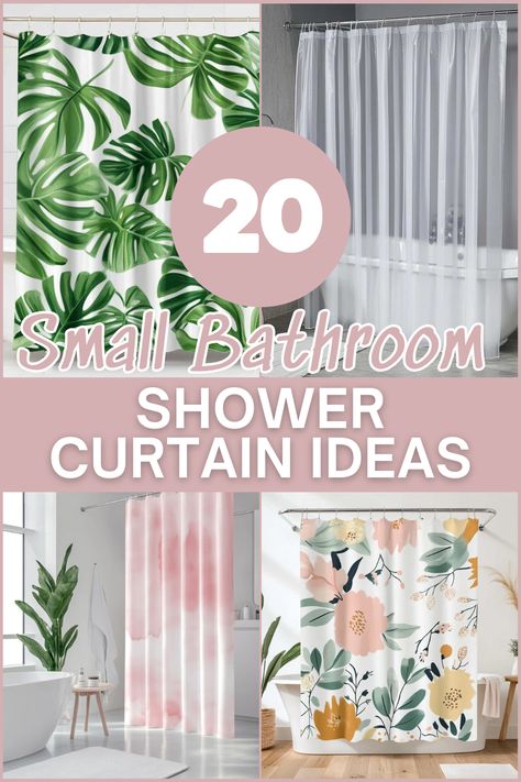 Looking to refresh your small bathroom? These 20 shower curtain ideas will make any small space feel bigger, brighter, and more stylish! Discover patterns, colors, and designs perfect for creating an open and inviting bathroom. #smallbathroomdecor #bathroomideas #showercurtainideas #smallspacesolutions #bathroommakeover Tile Shower With Shower Curtain, Small Bathrooms With Shower Curtains, Small Bathroom Ideas Shower Curtain, Bathroom Ideas With Shower Curtain, Modern Shower Curtain Ideas Bathroom, Small Bathroom Shower Curtain, Small Bathroom Shower Curtain Ideas, Bathrooms With Shower Curtains, Shower With Curtain