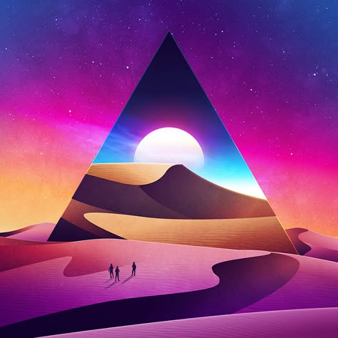 james white's psychedelically smooth sci-fi landscapes are out of this world  www.designboom.com Sci Fi Landscape, Futurisme Retro, Greek Architecture, Retro Kunst, New Retro Wave, Psy Art, James White, Retro Waves, Arte Fantasy