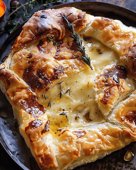 Baked Gruyere, Puff Pastry Dinner, Puff Pastry Recipes Savory, Pastry Appetizer, Thanksgiving Breakfast, Baked Cheese, Frozen Puff Pastry, Cheese Dishes, Puff Pastry Sheets